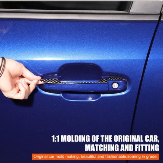Carbon fiber Exterior Door Handle Cover Trim Sticker For Subaru Crosstrek 2024+