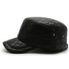 New diamond cap autumn and winter warm fleece thickened middle-aged men's flat top hat fashionable and simple tide