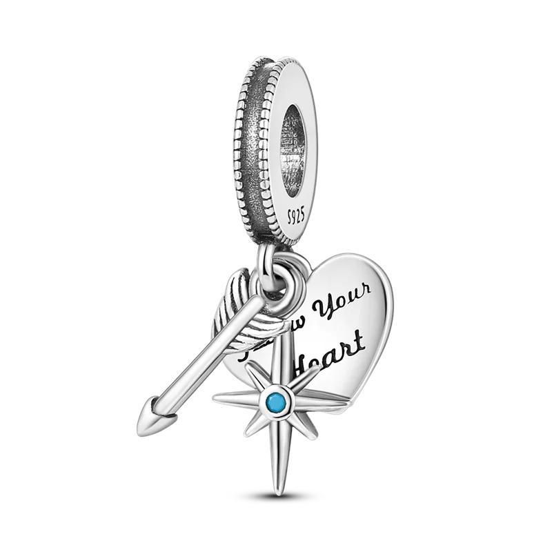 Copper Green Horseshoe Clover Pendant Charms Fit Originalbracelet Charm Beads Necklace Diy Female Jewelry