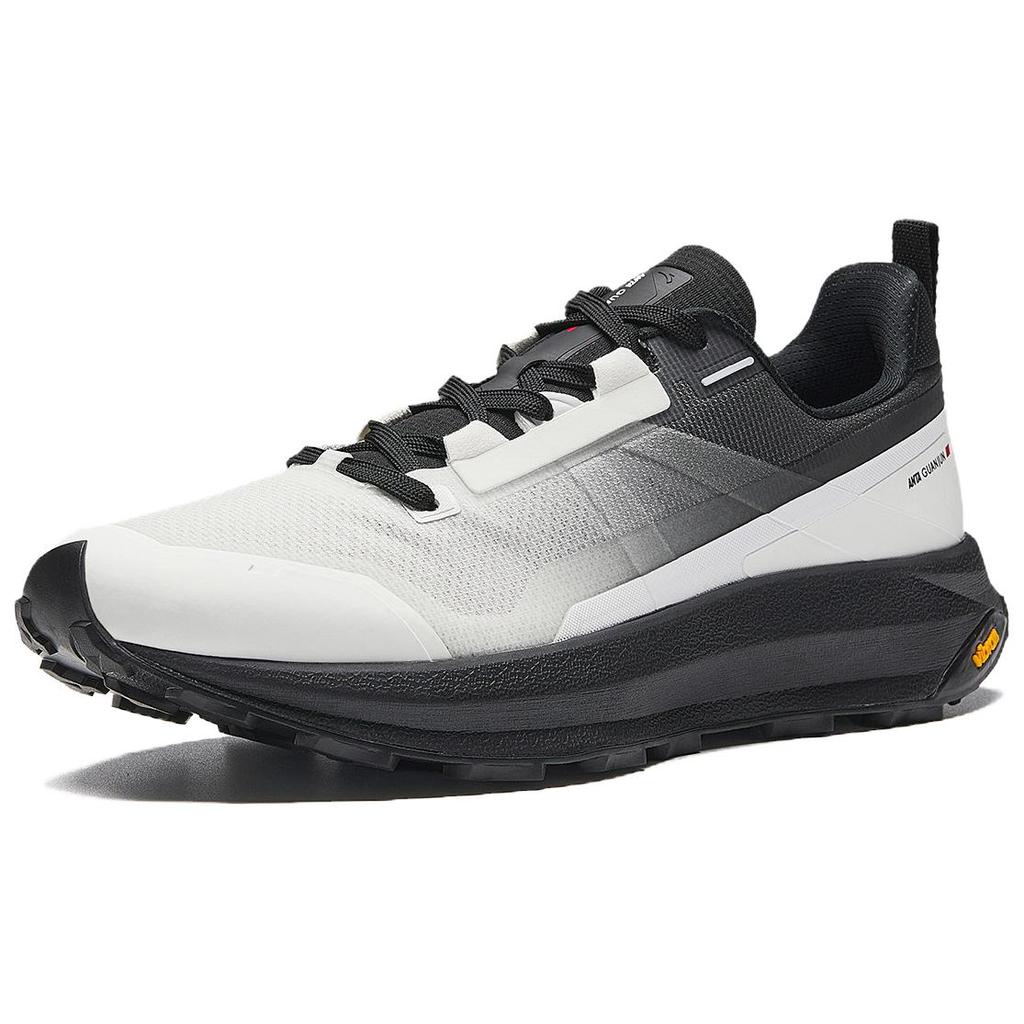 Anta Champion Path Simple Comfortable Non-Slip Wear-Resistant Low-Top Hiking Shoes Men Hiking Shoes White Black Gray 112626605A-2