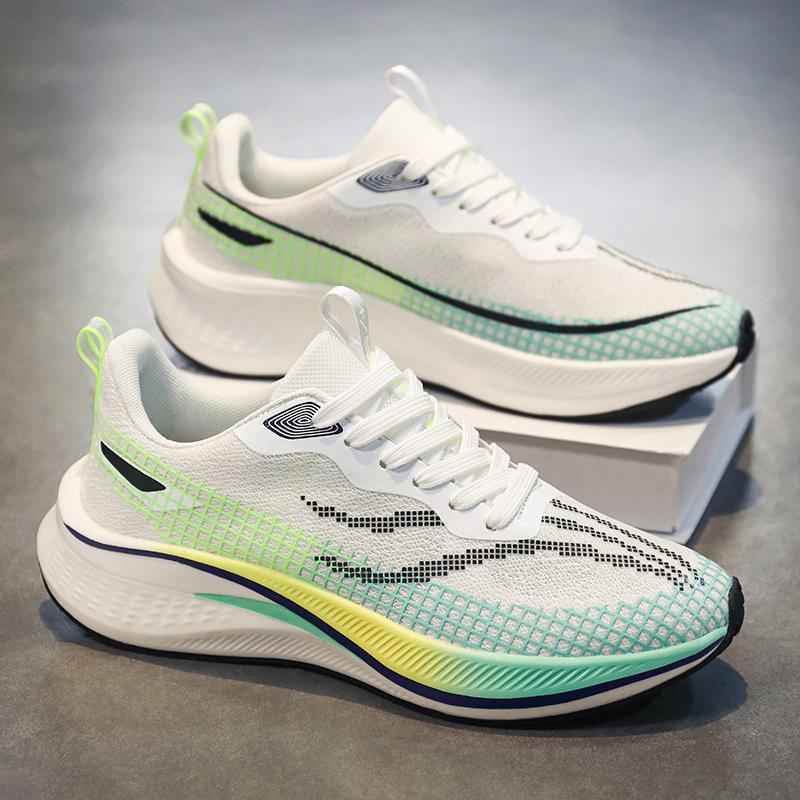 Fashion High End Brand Men's Racing Running Shoes Soft Elastic Anti Slip Men's Mesh Casual Shoes Summer Lightweight Walking Shoes