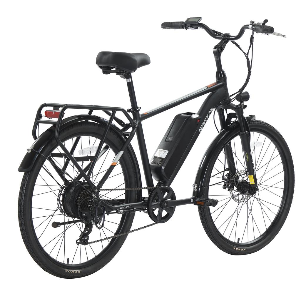 SPATIAL Elite Pánské elektrické kolo s tažným sedadlem 250W motor 36V13AH baterie 26palcové silniční pneumatiky Elektrické kolo do různého terénu E-bike pro venkovní jízdu