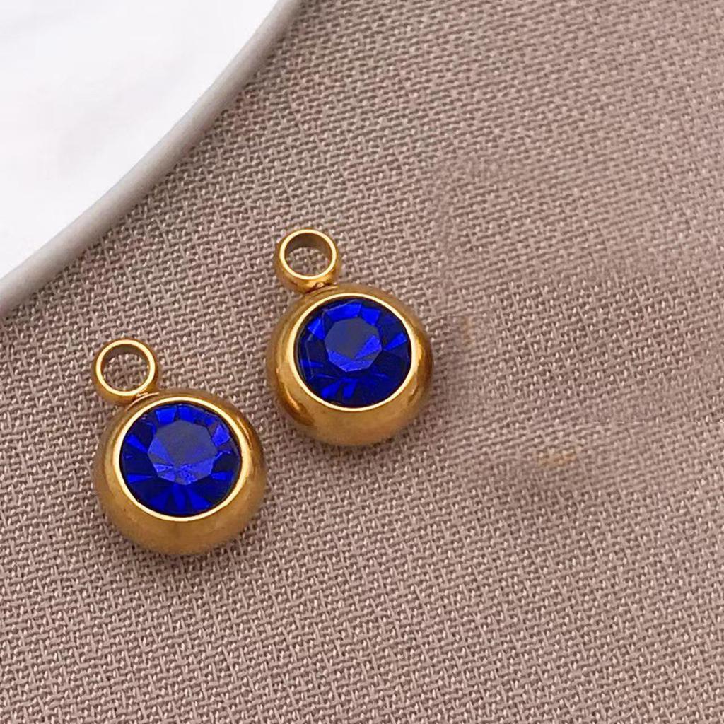 Stainless Steel Inlaid Diamond Satellite Stone Birthstone Jewelry: Bracelet, Necklace, Pendant.