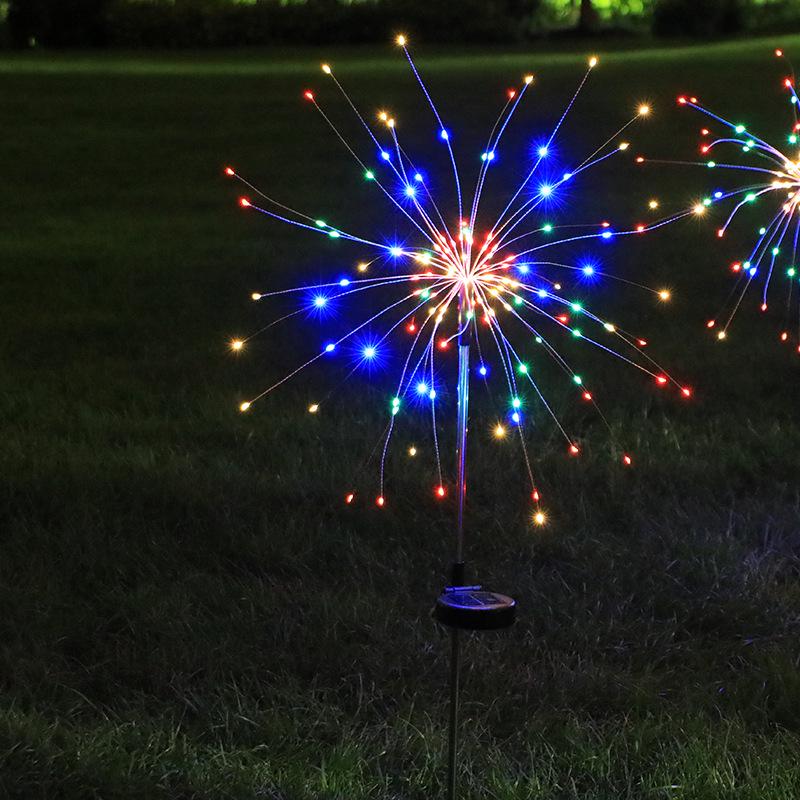 LED Solar Firework String Lights for Garden and Outdoor Decoration
