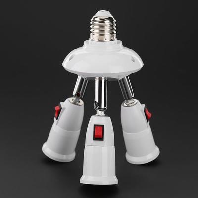 E27 Splitter 3/4 Heads Adapter Converter Socket LED Y Shape Light Lamp Bulb Splitter Adapter Converter Screw Lamp Base Holder