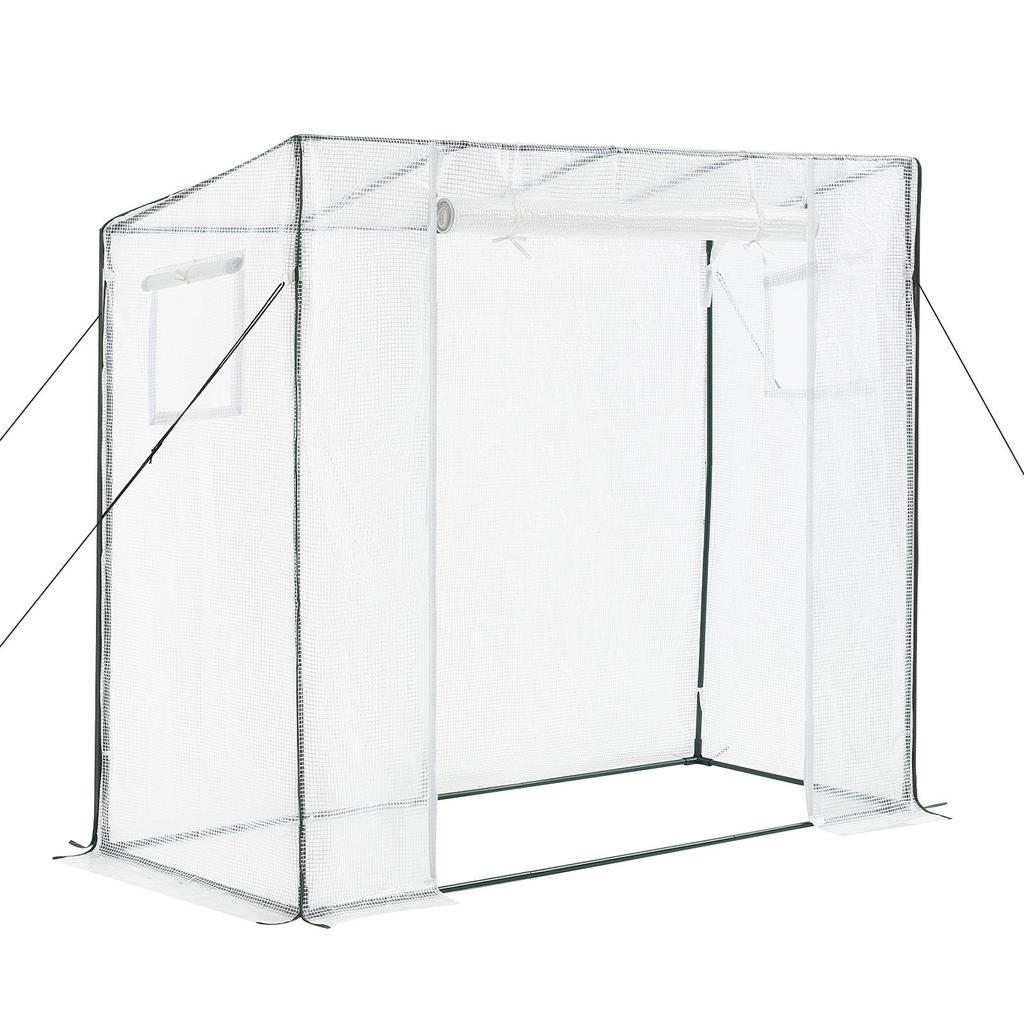 VEVOR Walk-in Greenhouse, 195 X 77 X 168 Cm Greenhouse for Outdoors with Windows, Durable PE Cover, Roll-Up Zipper Door, Walk In Green House Kit