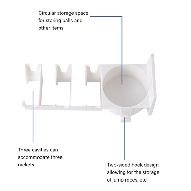 Strong Plastic Sports Wall Fixing Stand Space Saving Storage Holder for Multiple Sports Equipment Types