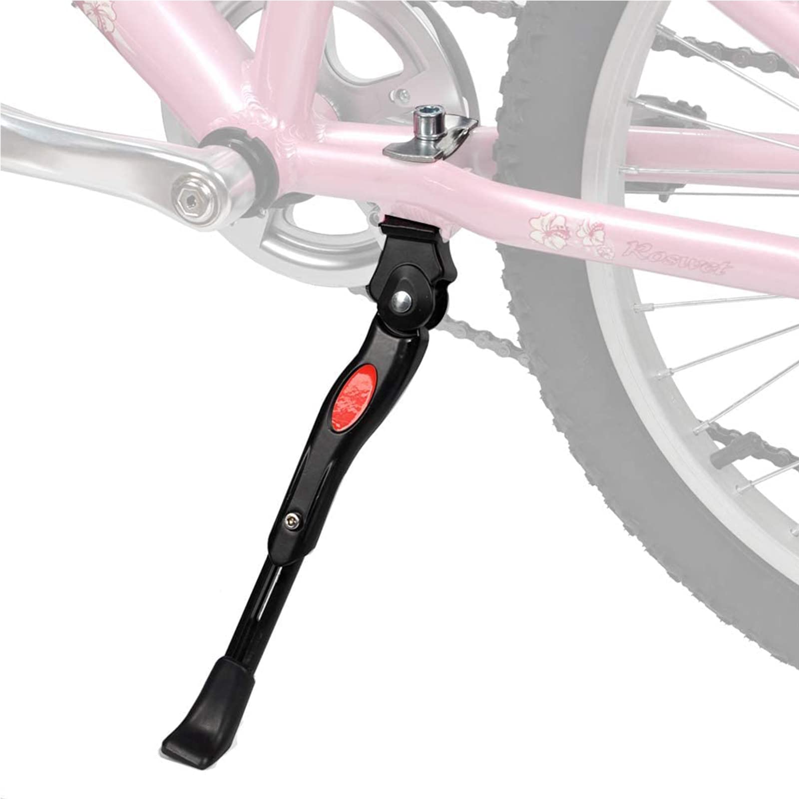 

Велосипедная подножка 24 дюйма 26 дюймов Регулируемая длина Легкая Совместима с дорожными кроссовыми горными велосипедами Черная Поставляется с шестигранным ключом Сделано