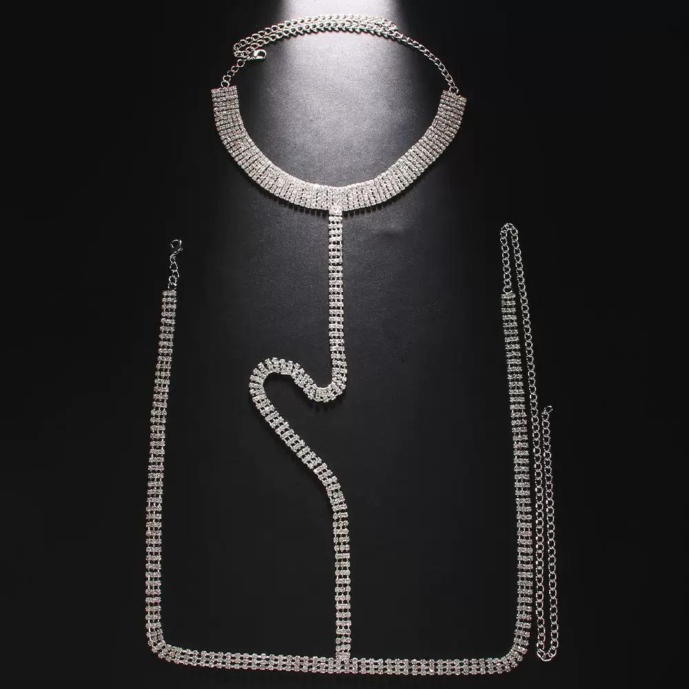 Stylish Multi-layer Rhinestone Bikini Body Chain