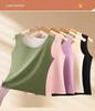 Women's German Velvet Self-Heating Thermal Vest: Double-Sided Brushed, Seamless, Solid Color, Thick, Autumn/Winter