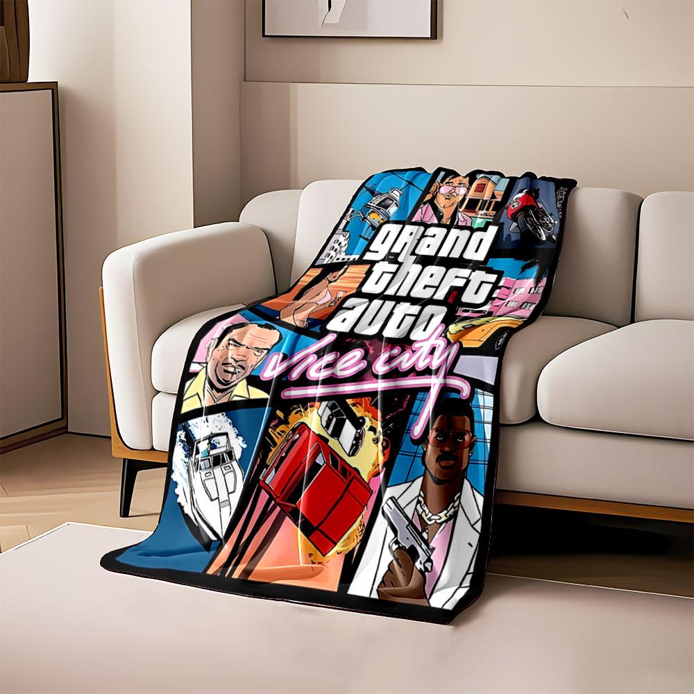 

Bright collage of action scenes, vehicles, and characters with bold text. for all seasons blanket lunch break throw gift 80cm x 120cm
