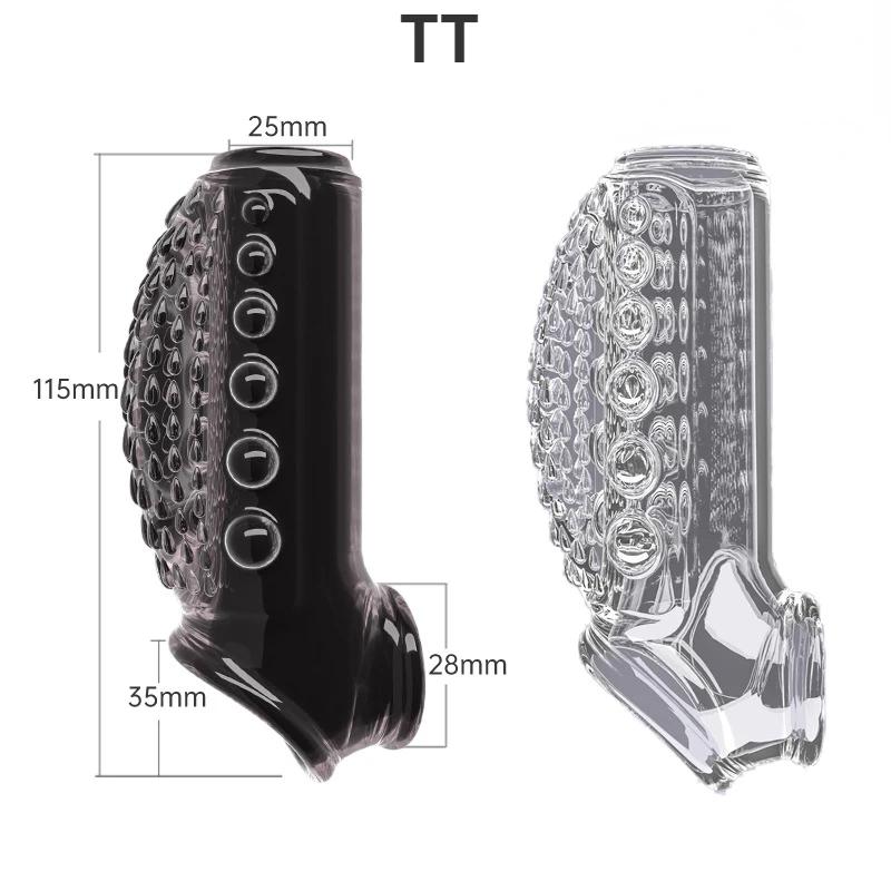Penis Enlargement Sleeve Thickened Cock Ring Penis Extended Delay Time Sex Toys Lock Semen Adult Sex Products Penis Extension