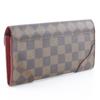 LOUIS VUITTON Portefeiulle Kaisa Purse N61221 Slys Brown Damier canvas Women Used
