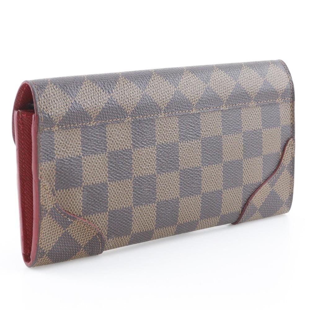 LOUIS VUITTON Portefeiulle Kaisa Purse N61221 Slys Brown Damier canvas Women Used