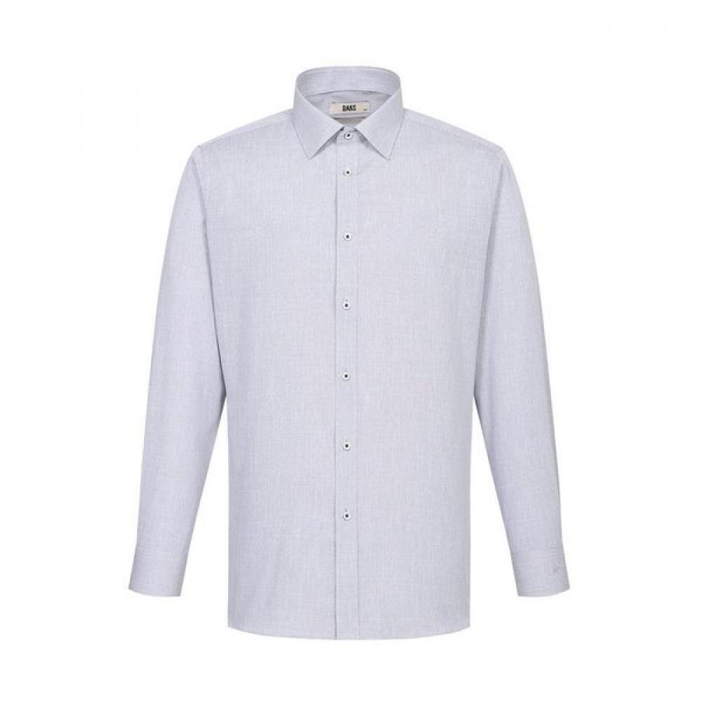 

DakS Men S Comfort Fit Micro Pattern Long Sleeve Shirt dmS1Shdl226w1 Braun/095