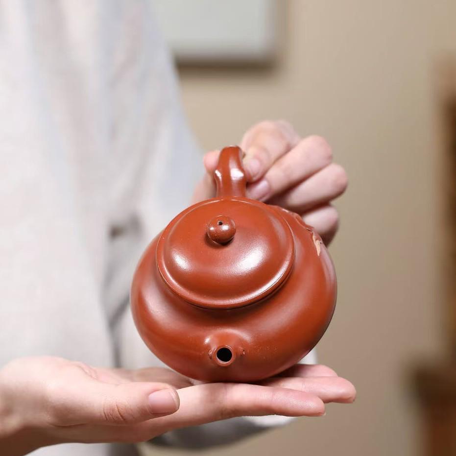 Yixing Zisha Red Clay Hand-painted Rongtian Teapot Gongfu Tea Set