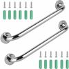 2x Stainless Steel Grab Bar 30 Cm - Safety Handle for Bathtub, Shower, Toilet