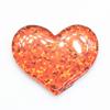 Assorted Color Kawaii Glitter 36mm Heart Flat Back Resin Cabochon for Phone Decoration Hair Bow Diy Slime Charm