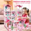 Girl Doll House Toy Children Pretend Play Dollhouse Villa Patchwork Dream Furniture Home Doll House for Kids Christmas Toy Gifts