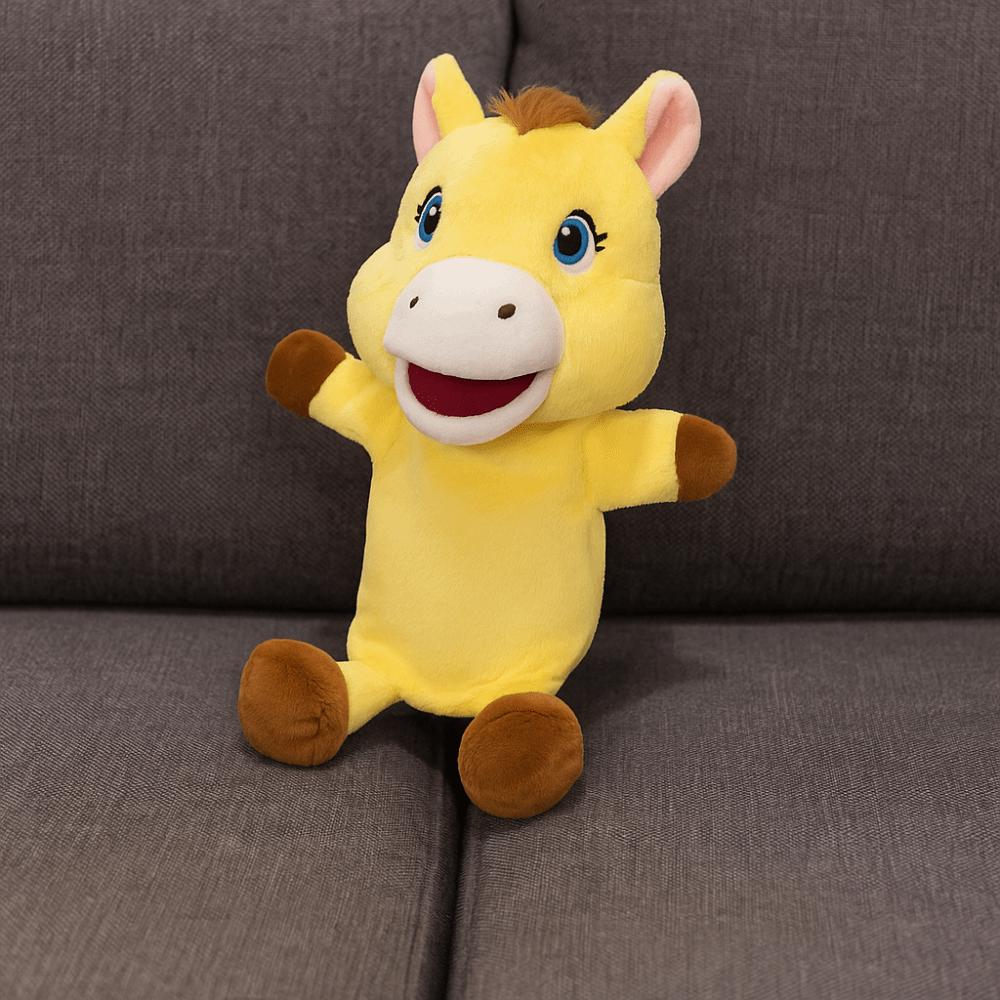 Storytelling Stuffed Plush Horse Toys Simulation Hand Finger Story Puppet  Kid Gift