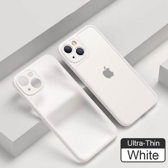 Luxury Ultra -Thin Matte Lens Protection Phone Case For Iphone 14 13 12 11 Pro Max Xr Xs Max 14plus Soft Shockproof Bumper Cover