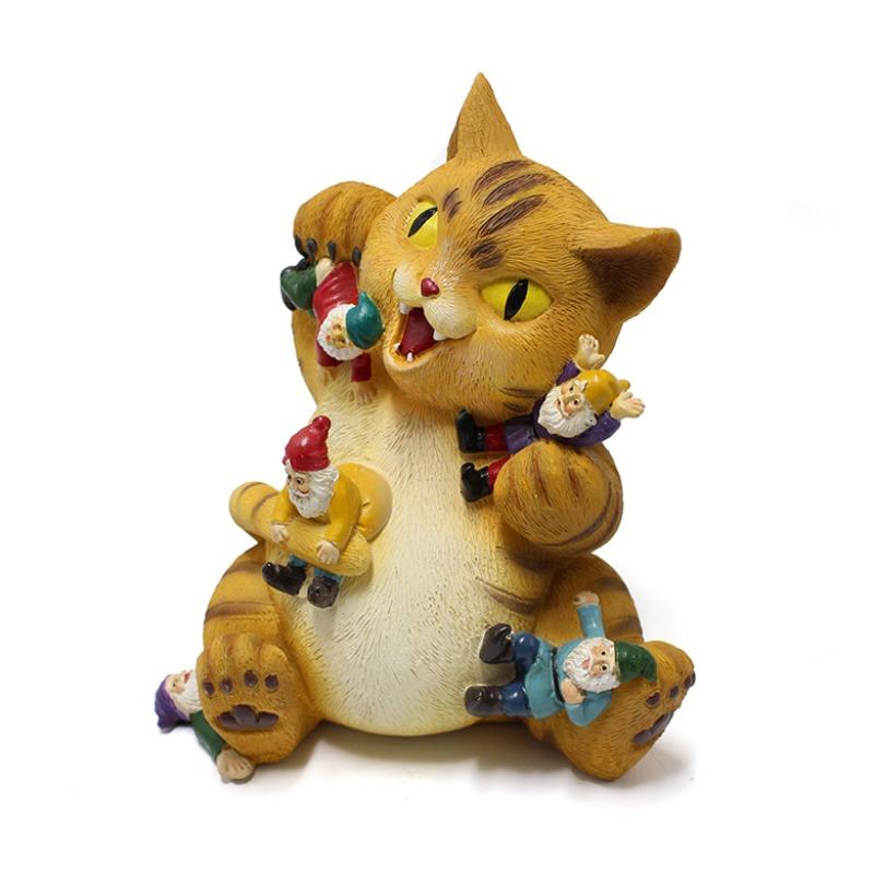 Creative Resin Home and Courtyard Animal Decorations for Cats and Dwarfs, Landscape