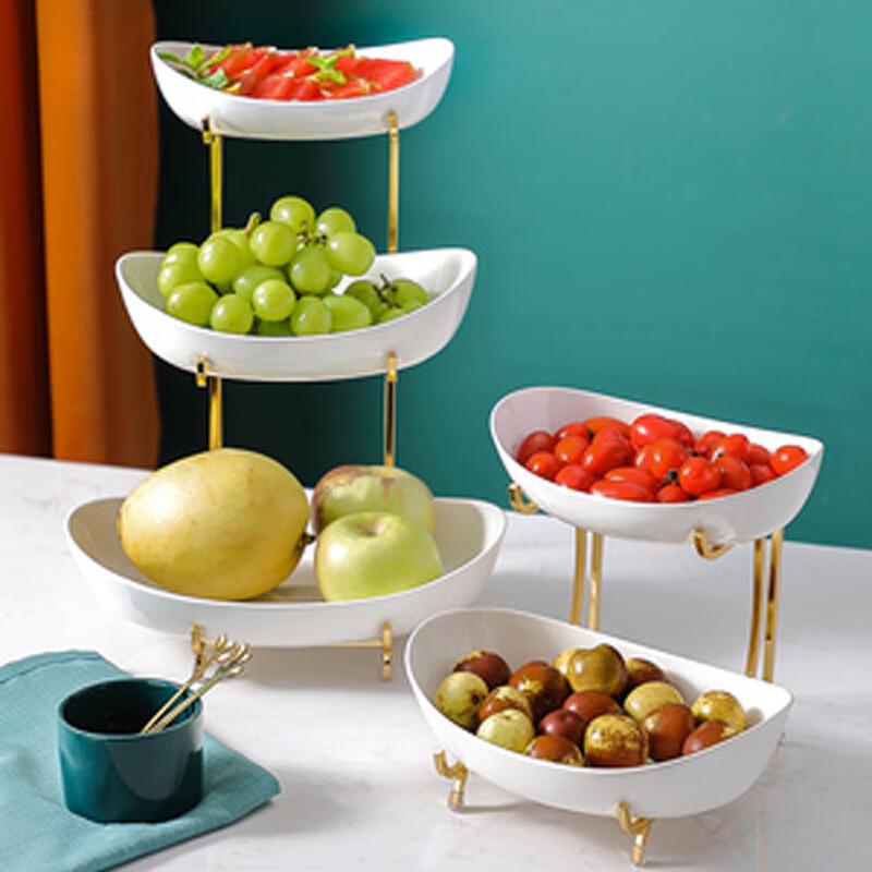 Homeglen Modern Tiered Fruit & Snack Plate