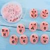 10pcs Flower Pattern Clay Cutter 3D Pottery Earrings Mold Handmade Clay Tool for Jewelry Making Earrings Frame Practical