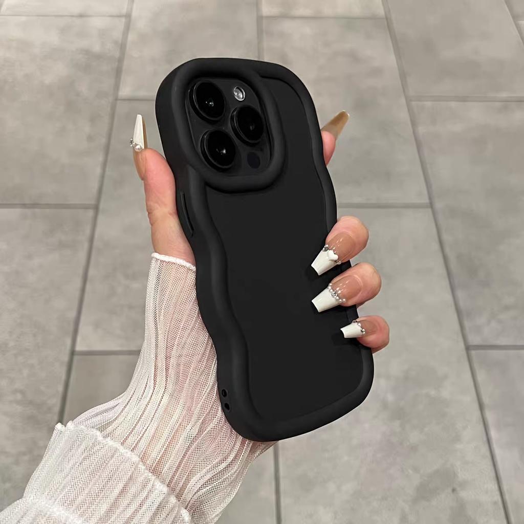 Case For Xiaomi Poco M7 PRO 5G F7 X6 X7 Pro X5 X3 M3 M4 M6 Mi 14 14T Pro Candy Solid Color Bumper Wave Side Silicone Cover