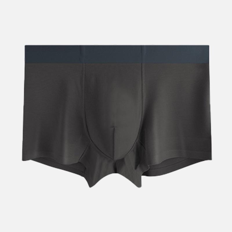 2026 New Men's Seamless Mid-Waist Antibacterial Breathable Boxer Briefs, Thin Style