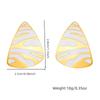 DIEYURO 316L Stainless Steel White Tiger Stripe Necklace Earrings Ring Suit For Women Girls New Party Gift Fashion Jewelry Set