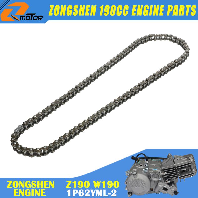 Motorcycle Engine Motor Starter Chain 25H 66 Links For 62mm Bore ZongShen ZS 190cc Z190 W190 1P62YML-2 Engine Dirt Pit Bike