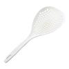 Large Kitchen Strainer Spoon with Long Handle Thickened Plastic Slotted Ladle for Draining Noodles Dumplings Wontons and Other Foods