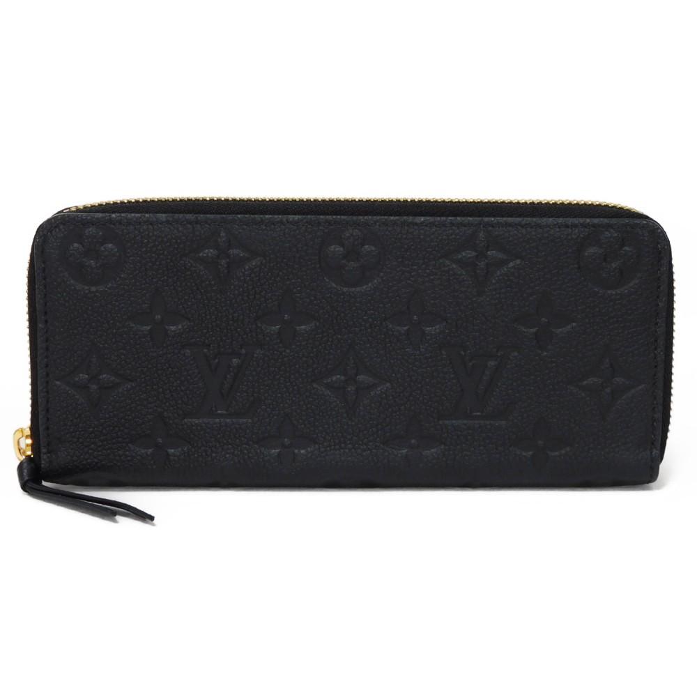 

Used 12564 Portefeiulle Clemence M60171 7940 LV Logo Black Zip Around Monogram Empreinte Black Unisex from Japan