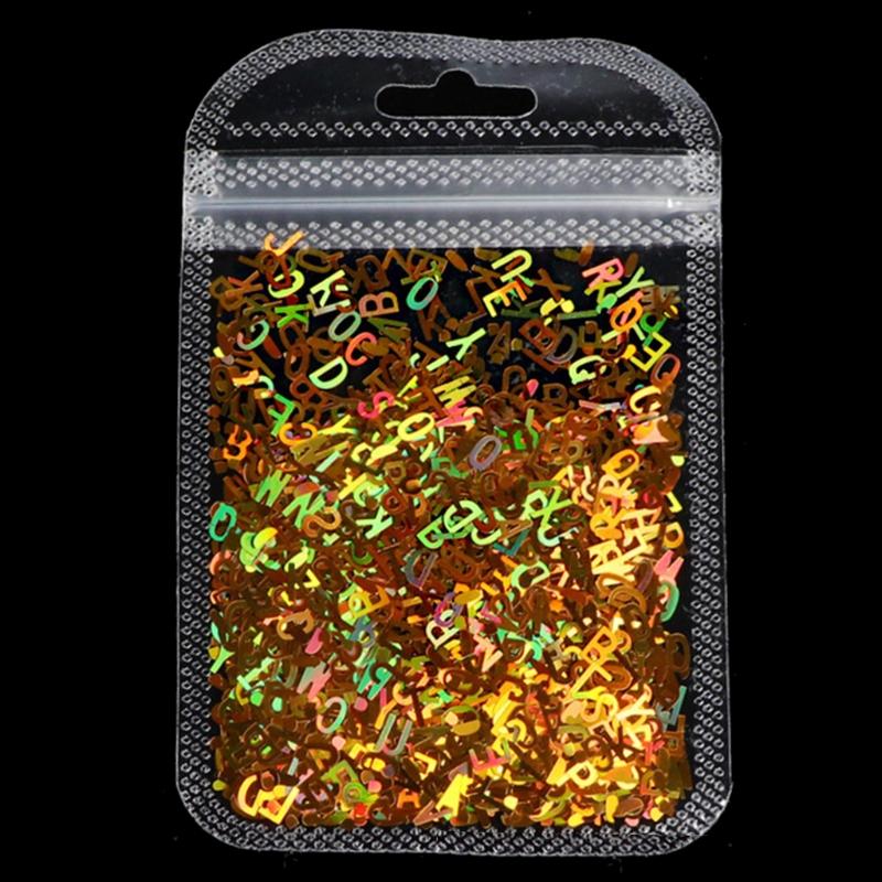 Fashionable Letter Shaped Sequins Craft Filling Materials Elegant Color Soft and Sturdy for Craft Supplies Projects