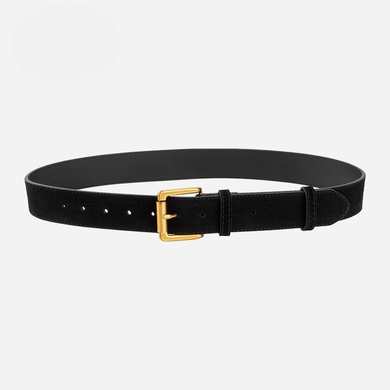 All-match Matte Belt for Women's Pin Buckle High-end Sense with Pants Decorative Leather Belt for Women