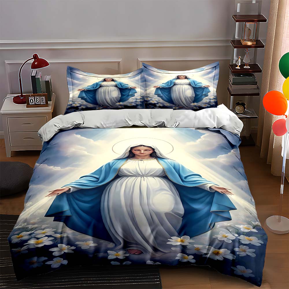 

Holy serene illustration. Bedding Duvet cover sets Duvet covers Pillowcases gifts (1 * Duvet Cover 2 * Pillowcases, without duvet insert) 135x200cm
