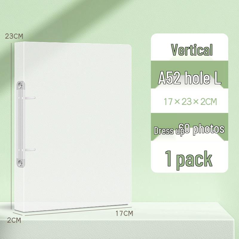 A4 Transparent Loose-Leaf Binder with Four-Hole Punch