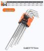 9-Piece Matte Hex Wrench Set with Flat & Ball Heads