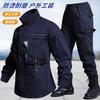 Tuta da Lavoro Uomo Saldatore Allenamento di Fabbrica Camouflage Protezione del Lavoro Spessa Resistente all'Usura