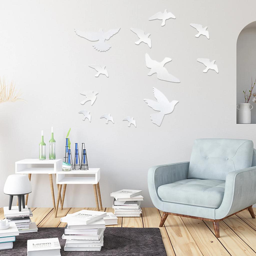 1-10sets Window Alert Bird Stickers Anti-Collision Fly Pigeon Wall Sticker Home Decoration Self-Adhesive Silhouettes Decal Decor