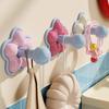 6PCS/SET Durable Flower Shape No-drill Hook Stable Support Strong Hold Wall Hook Plastic Adhesive Hook Entry Door