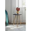 Round Side Coffee Table Single Nesting Coffee Table With Wooden Legs