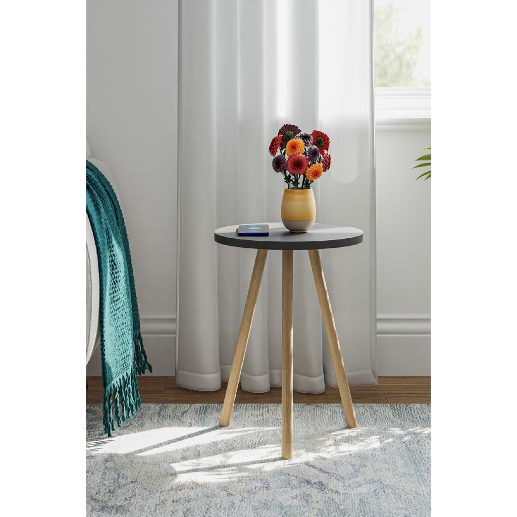Round Side Coffee Table Single Nesting Coffee Table With Wooden Legs