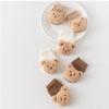 2PCS/Set Cartoon Baby Hat Socks Winter Knitted Newborn Short Socks New Pullover Hats  Boy Girl