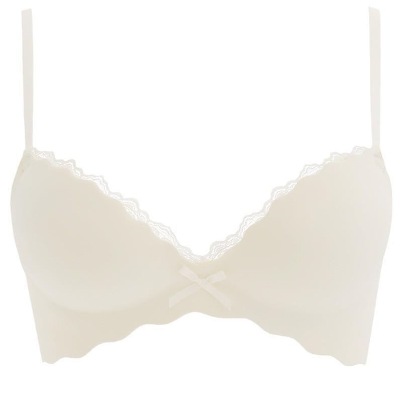 Women's Seamless Underwear Set: Small Chest Enhancement No Underwire Bra & Panty