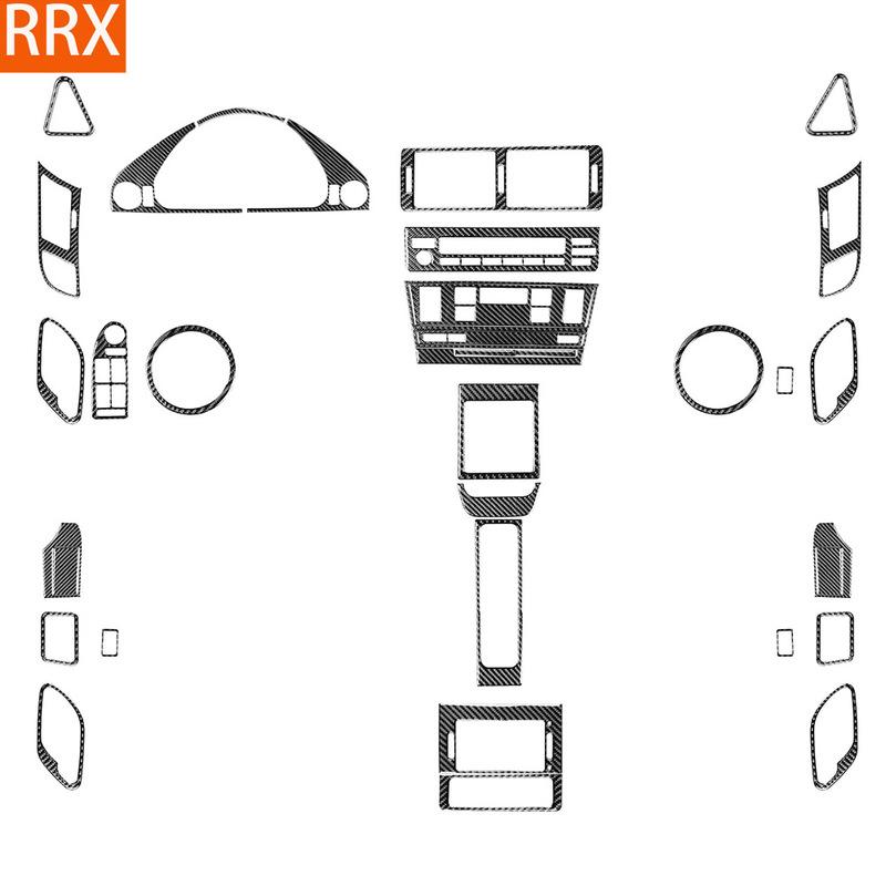 For BMW 5 Series M5 E39 1998-2003 Real Carbon Fiber Sticker Radio AC CD Shift Door Lift Panel Car Accessories Ide Decorative
