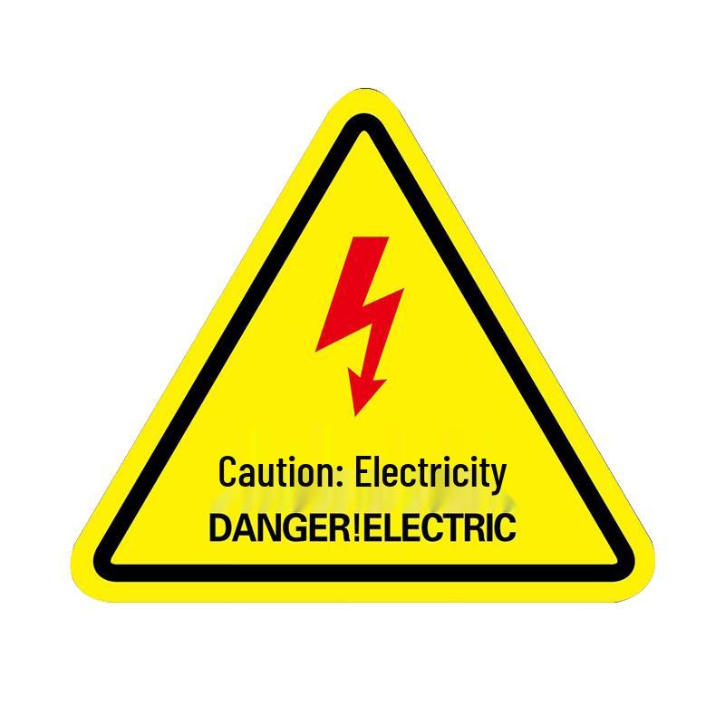 PVC Self-Adhesive Triangle Danger Electrical Warning Sign 15x15 CM