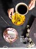 European Luxury Gold-Rim Bone China Coffee Cup - Four Seasons Ink Design