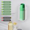 1/2/4 Compartment Paper Cup Storage Holder Acrylic Transparent Paper Cup Dispenser Vertical Disposable Cup Holder for Kitchen